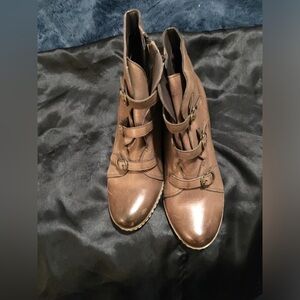 Franco Sarto Brown Ankle Booties